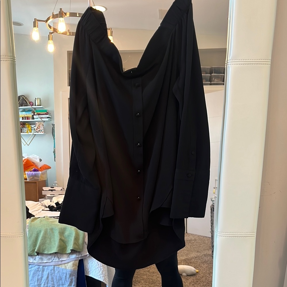 Black Button-Up Blouse